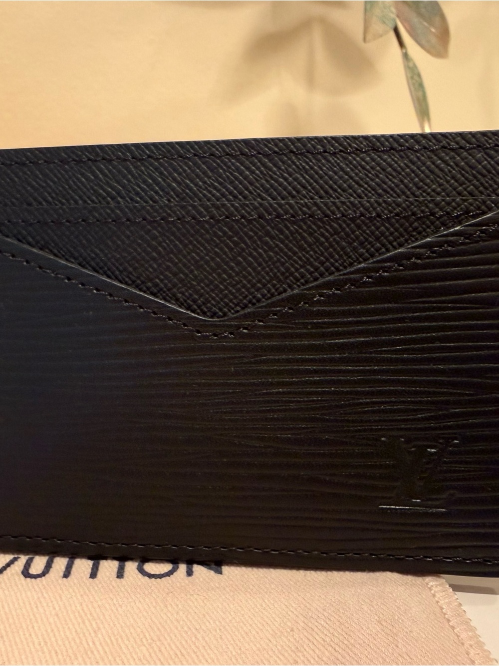 Louis Vuitton Black Epi Leather Card Holder